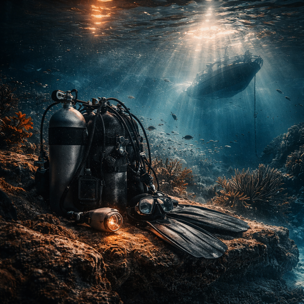 Exploration, scuba, or lifestyle brand image